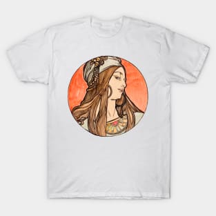 Alphonse Mucha - Stained Glass T-Shirt